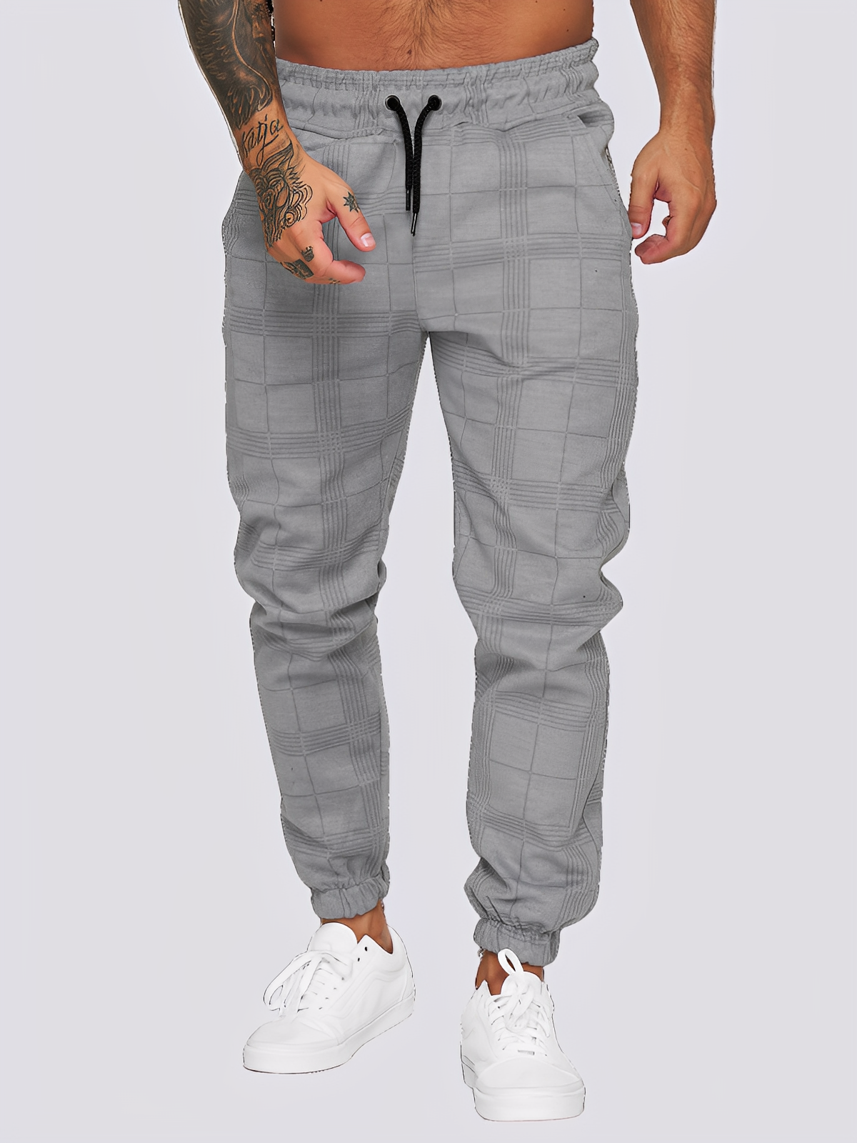 Jaeden - Pantalon chic à carreaux pour hommes