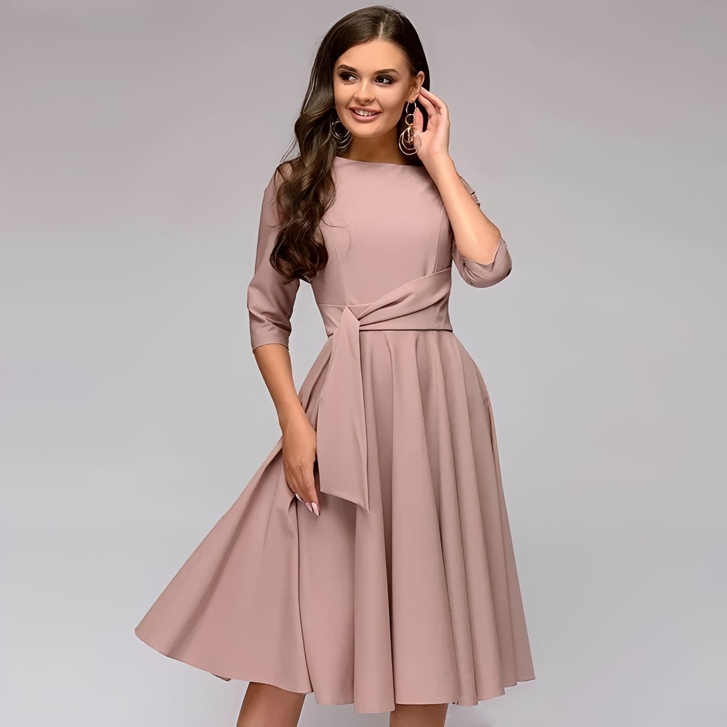 Sameer - Robe midi relax