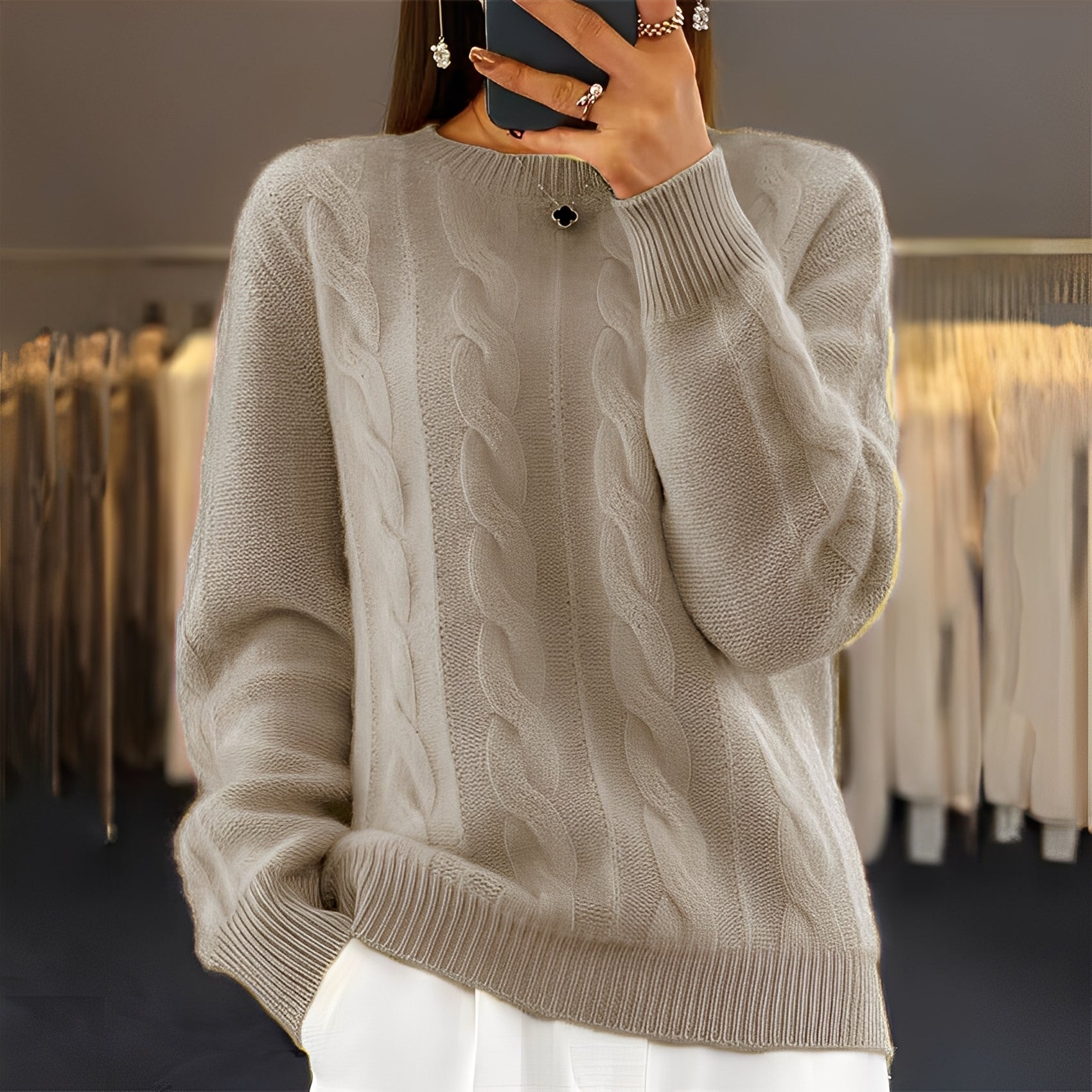 Theresa - Pull chaud et classique en laine pour femmes