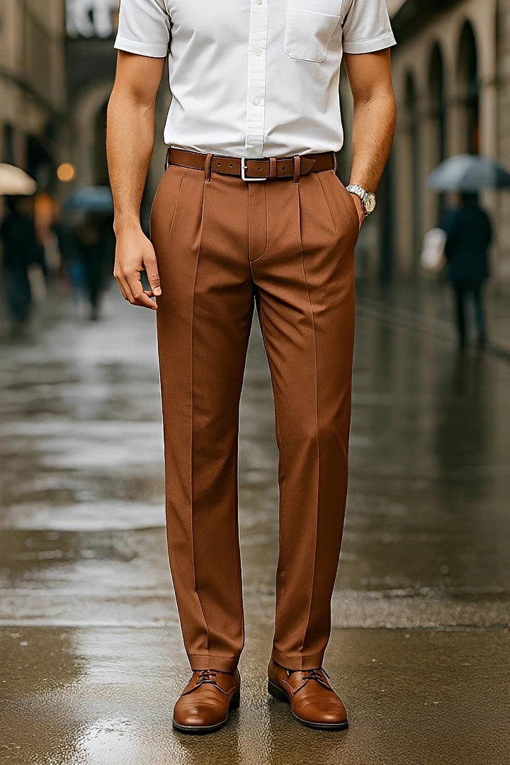 Brandon - Pantalons Droits Sophistiqués