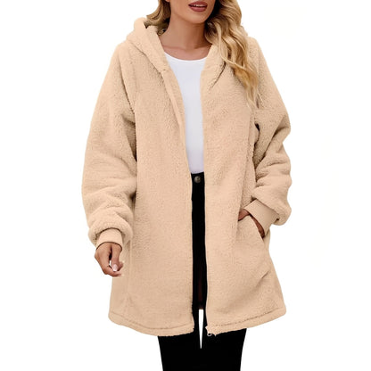 Bernadine - Veste à capuche polaire femme, coupe large