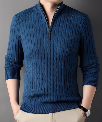 Damian - Moderner Strickpullover mit Reißverschluss für Herren