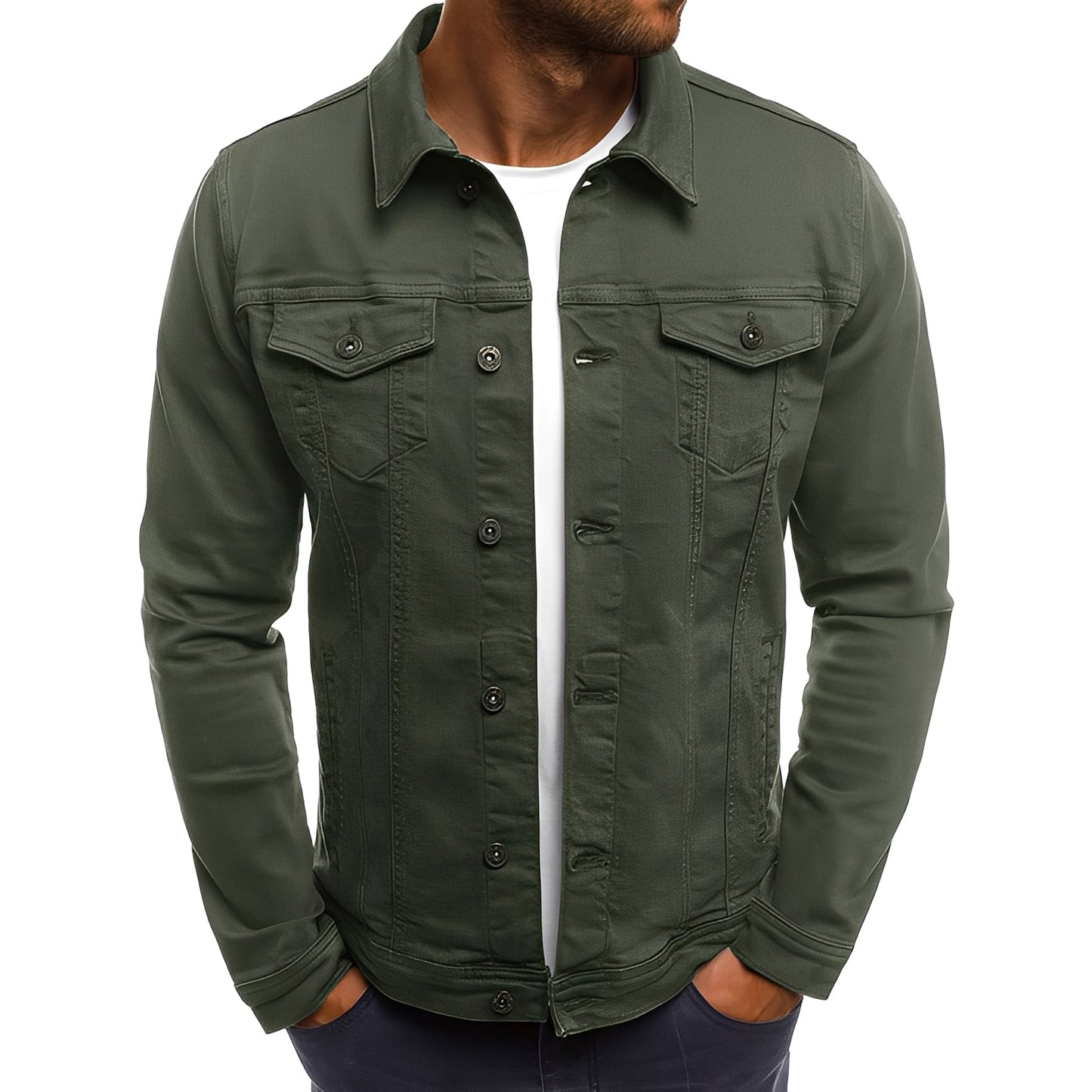 Steven - Veste en denim moderne avec poches pour hommes