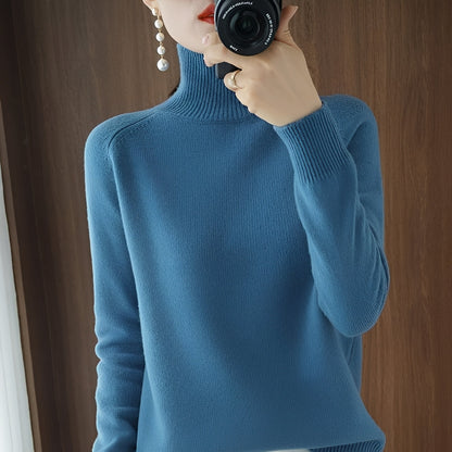 Rachel - Sweater for women with elegant turtleneck collar