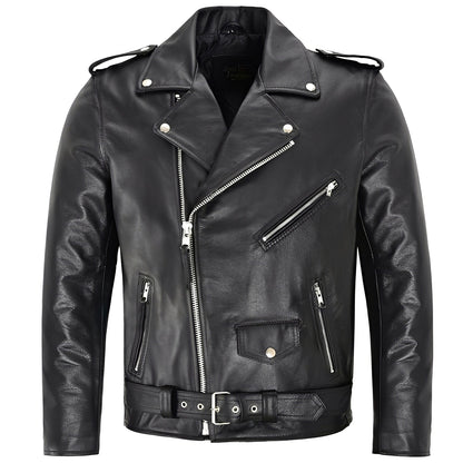Daniel - Stylish biker leather jacket for men