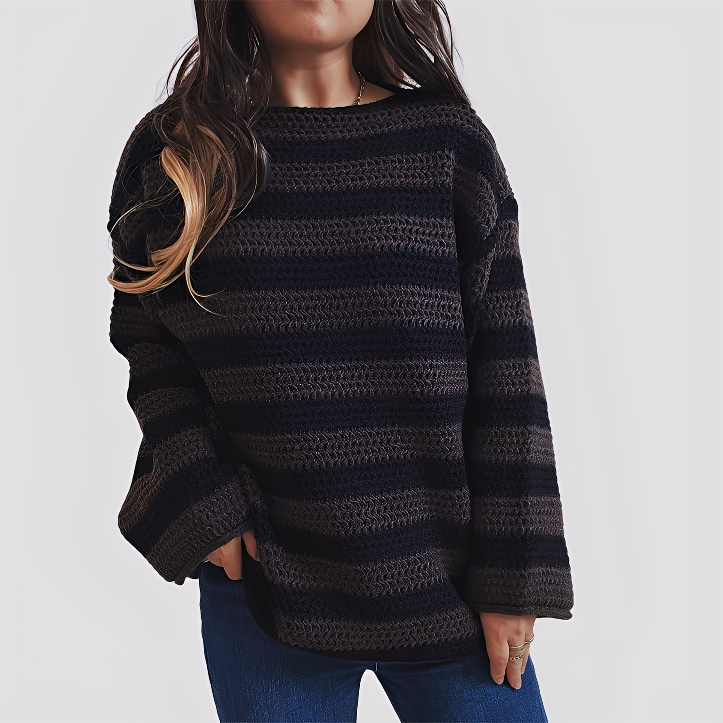 Millie - Loose knit sweater for women, soft and refined