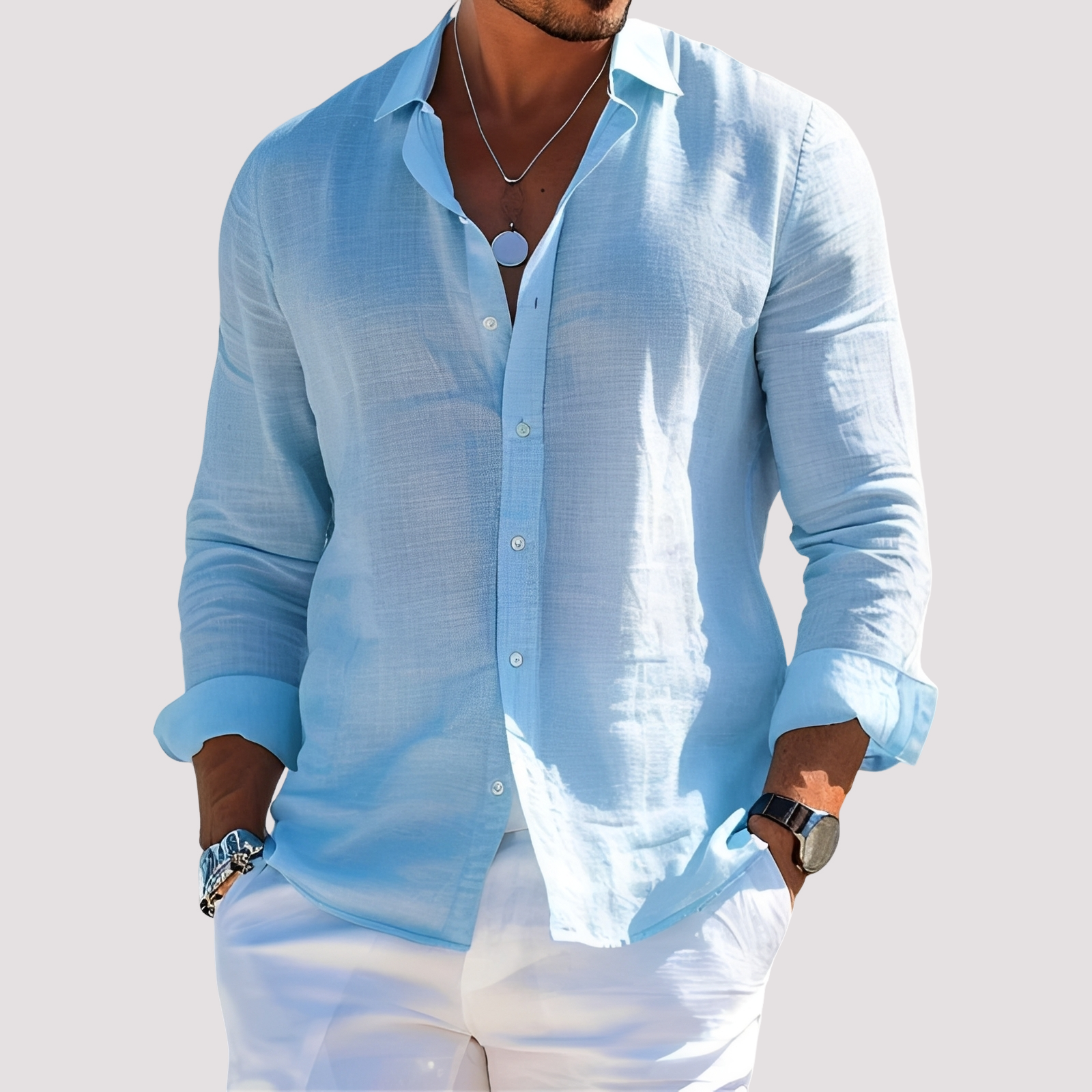Dale – Chemise à manches longues pour hommes – Casual et relax