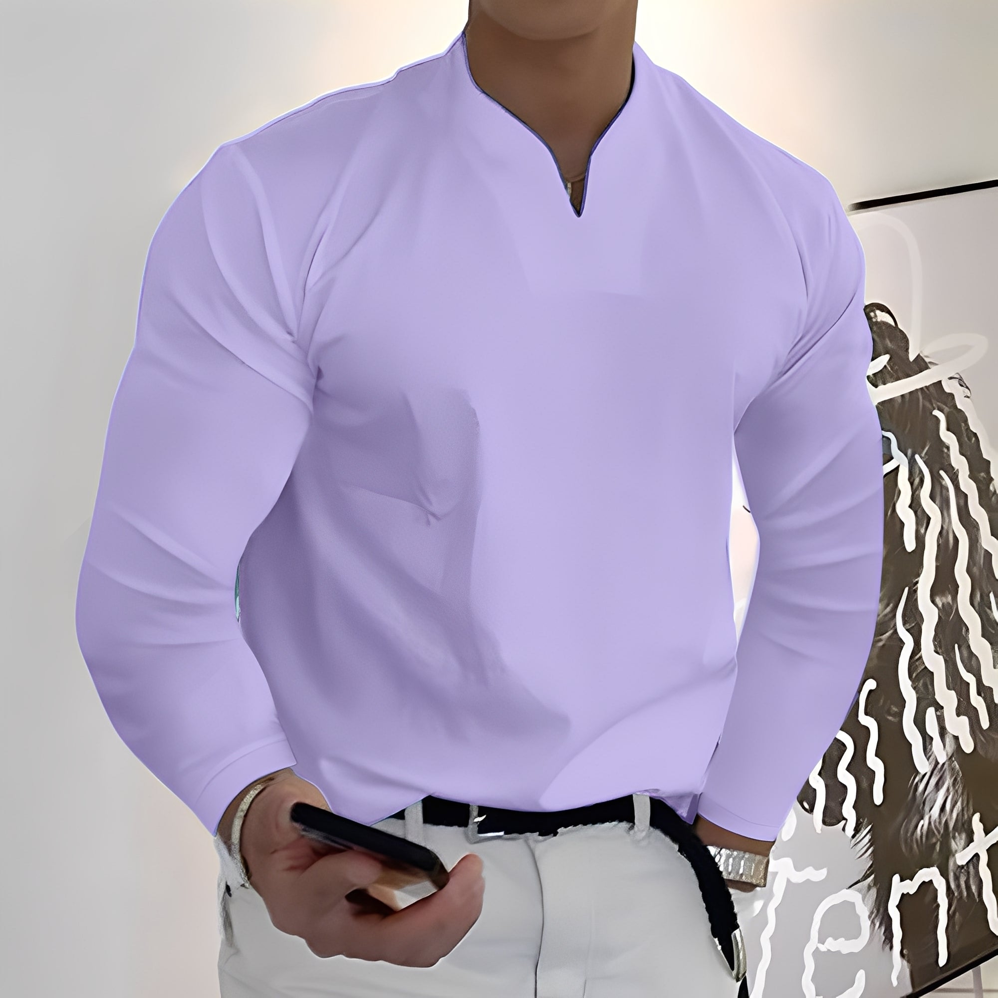Corentin - Chemise décontractée à manches longues pour homme