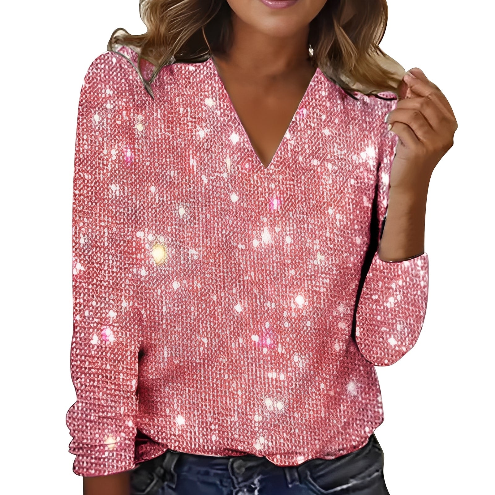 Caroline - Blouse pailletée chic pour femmes