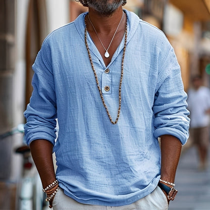 Alvin - Chemise homme à manches longues détendue