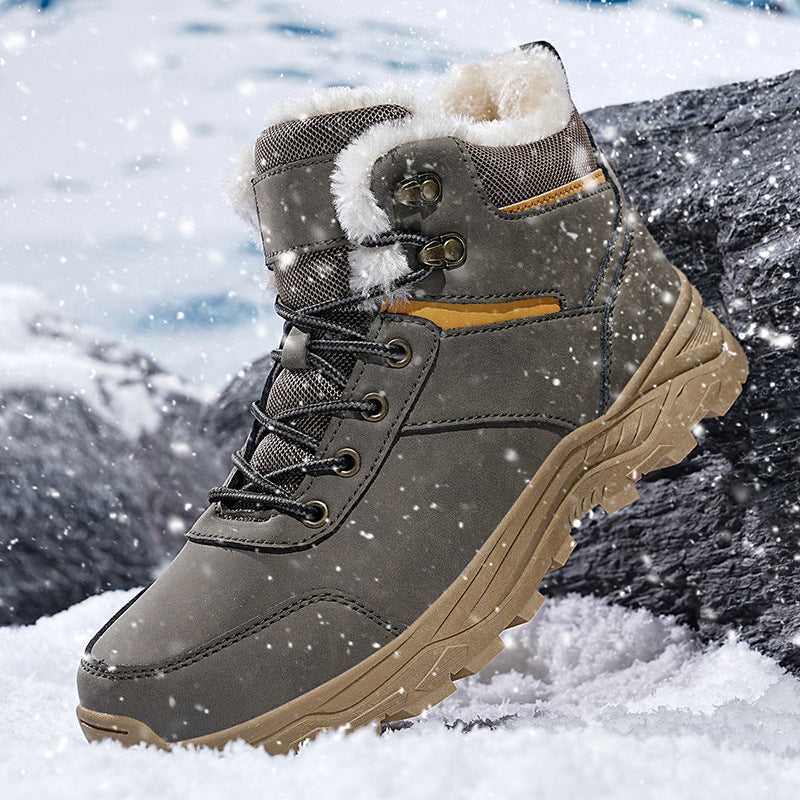 Franklin - Bottes d'extérieur chaudes pour hommes avec fourrure