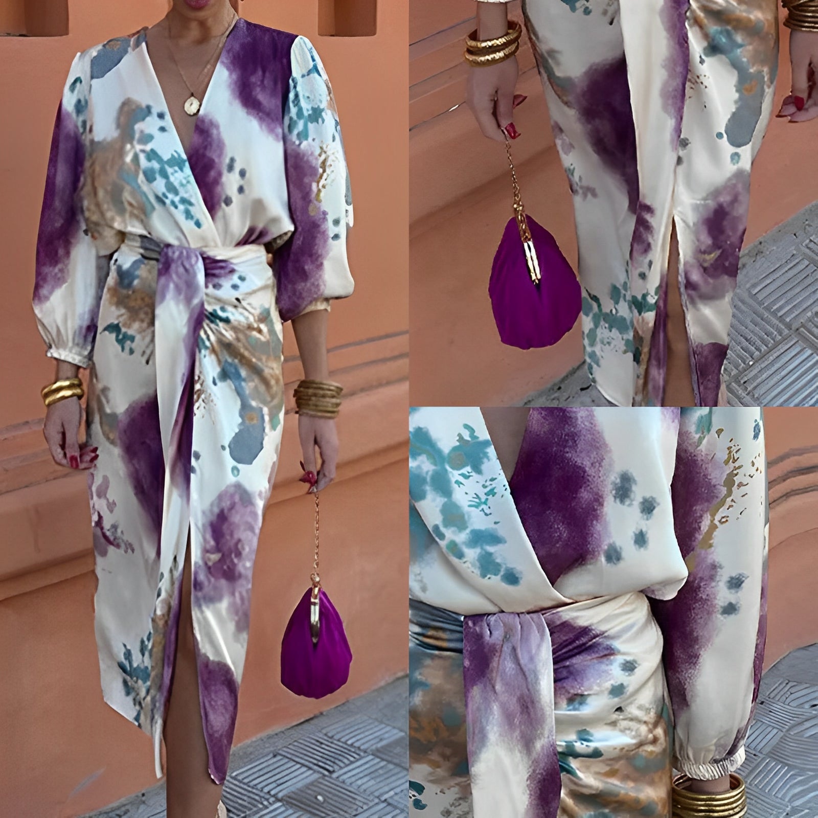 Jazmyn - Robe élégante à col en V