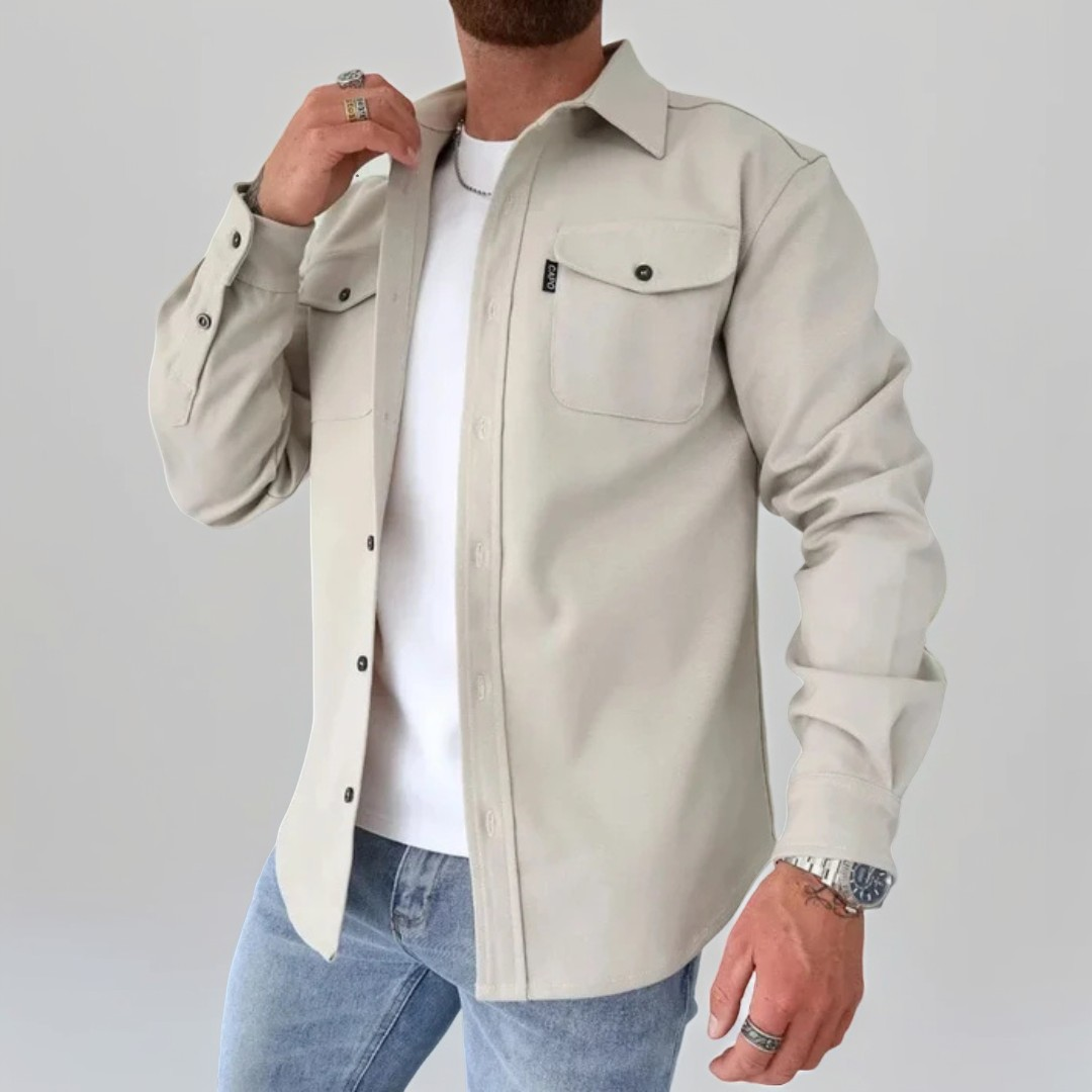 Eufed - Lässiges Hemd mit langen Ärmeln für Herren