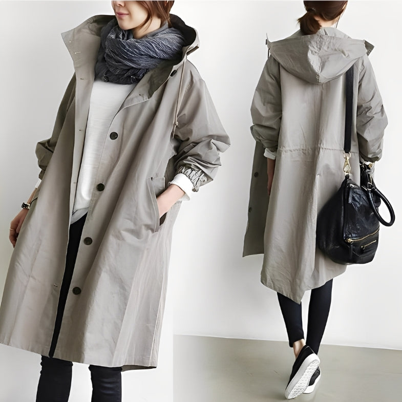 Alicia - Trench-coat à capuche pour femme
