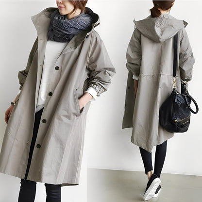 Alicia - Trench-coat à capuche pour femme