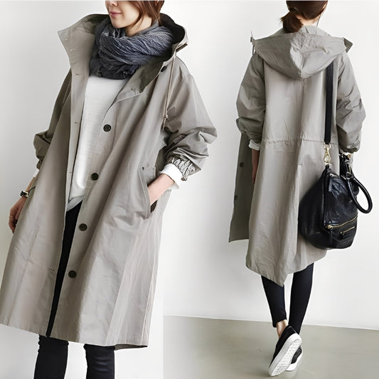 Alicia - Trench-coat à capuche pour femme