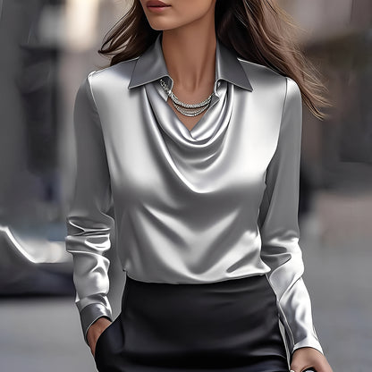 Laurentine - Elegant long-sleeved blouse for women