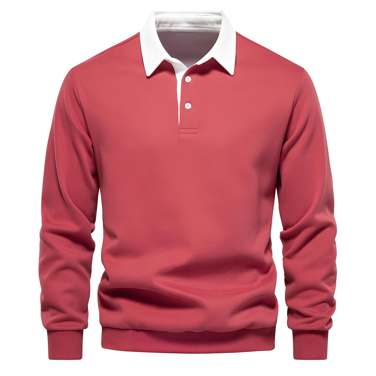 Shelton - Polo décontracté pour homme à manches longues