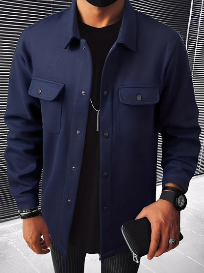 Francis - Veste à carreaux pour hommes avec poches, style relax