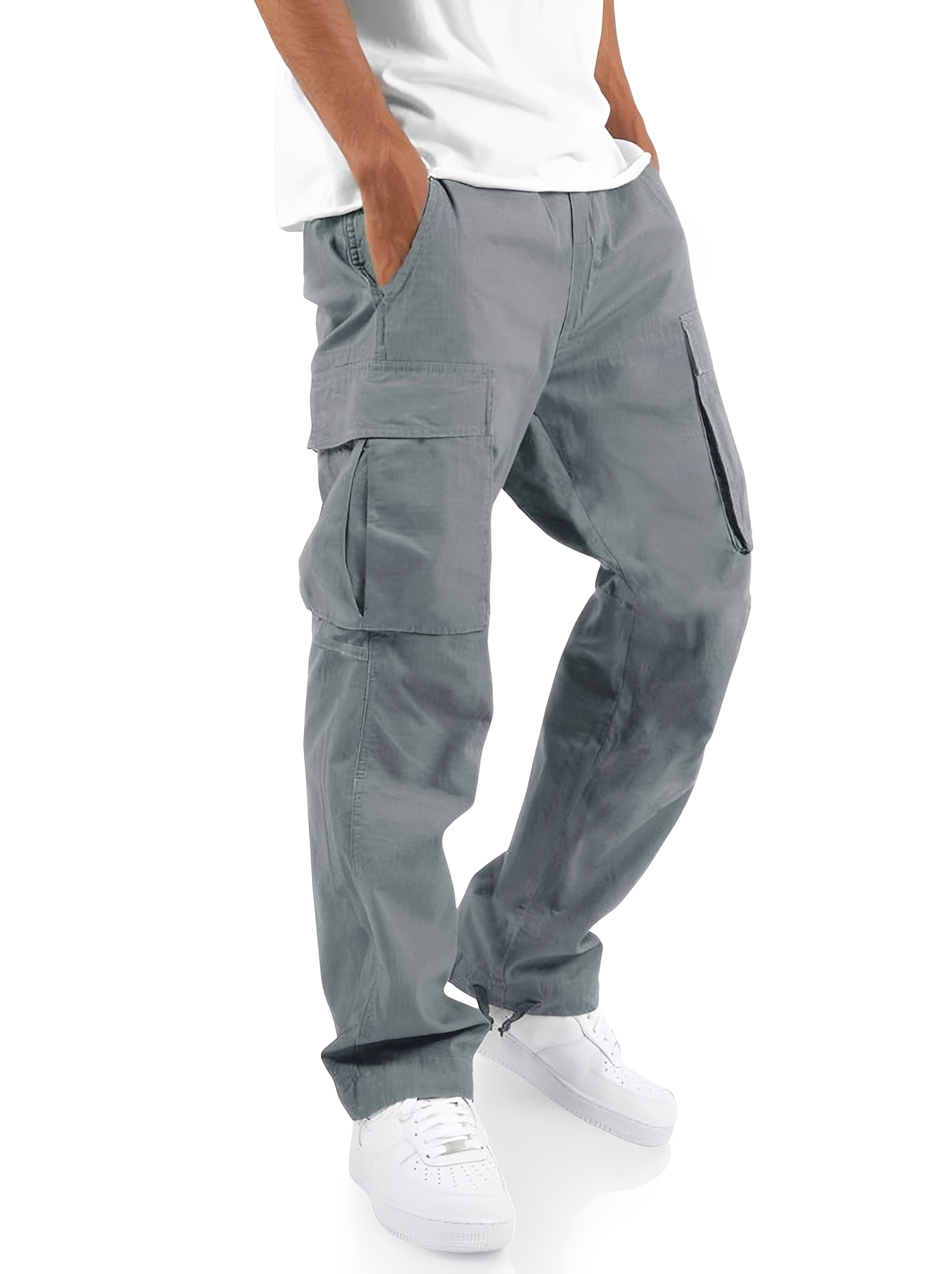 Cooper - Pantalon cargo décontracté avec cordon pour hommes