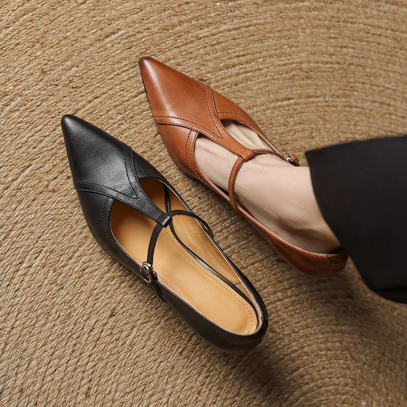 Ellis - Chaussures à Talon Élégantes avec Fermeture en T