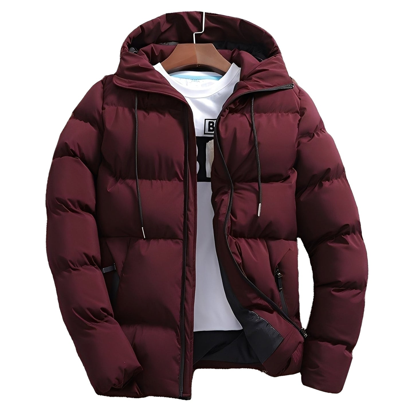 Robert - Stylish quilted jacket with hood for men