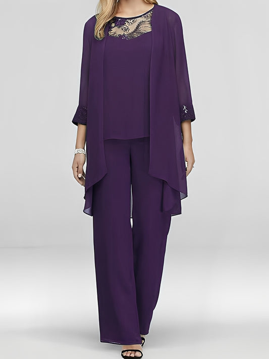 Nathalie - Élégant ensemble trois pièces pour femme