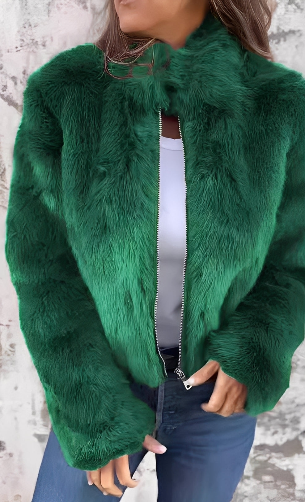 Amanda - Manteau stylé en fausse fourrure pour femmes