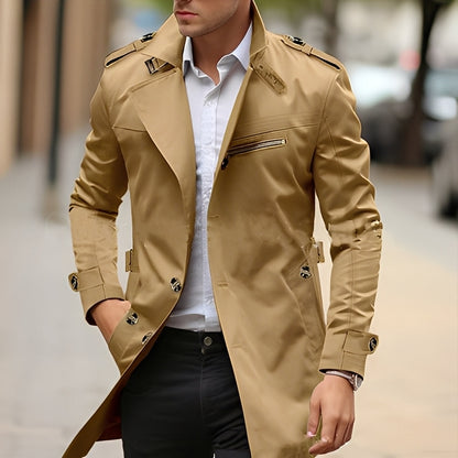 Ansel - Trench coat stylé avec col classique pour hommes