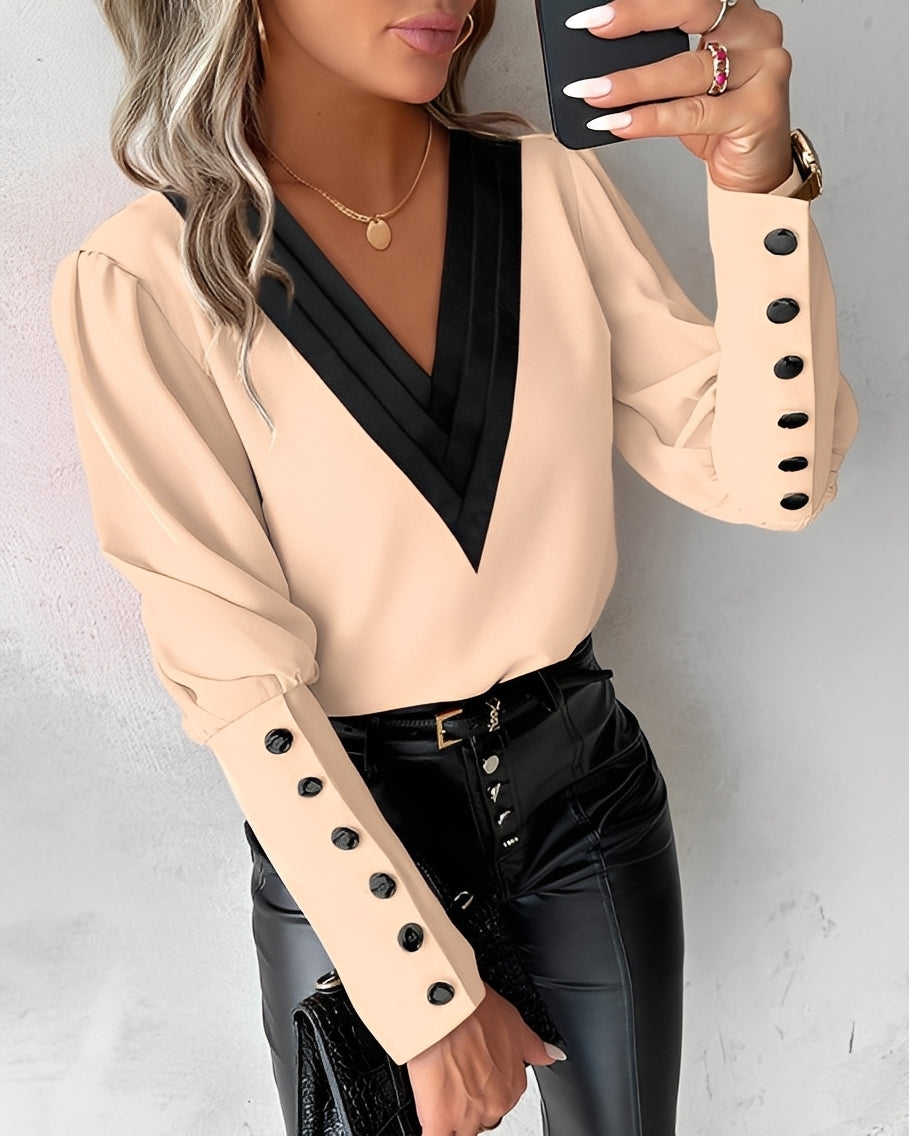 Mikayla - Blouse chic avec manches bouffantes pour femmes