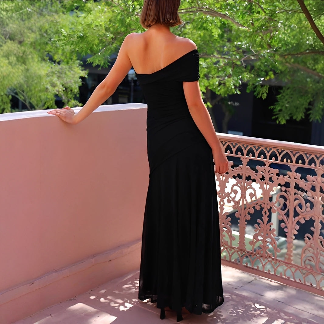 Marga - Élégante Robe Longue à Épaules Dénudées