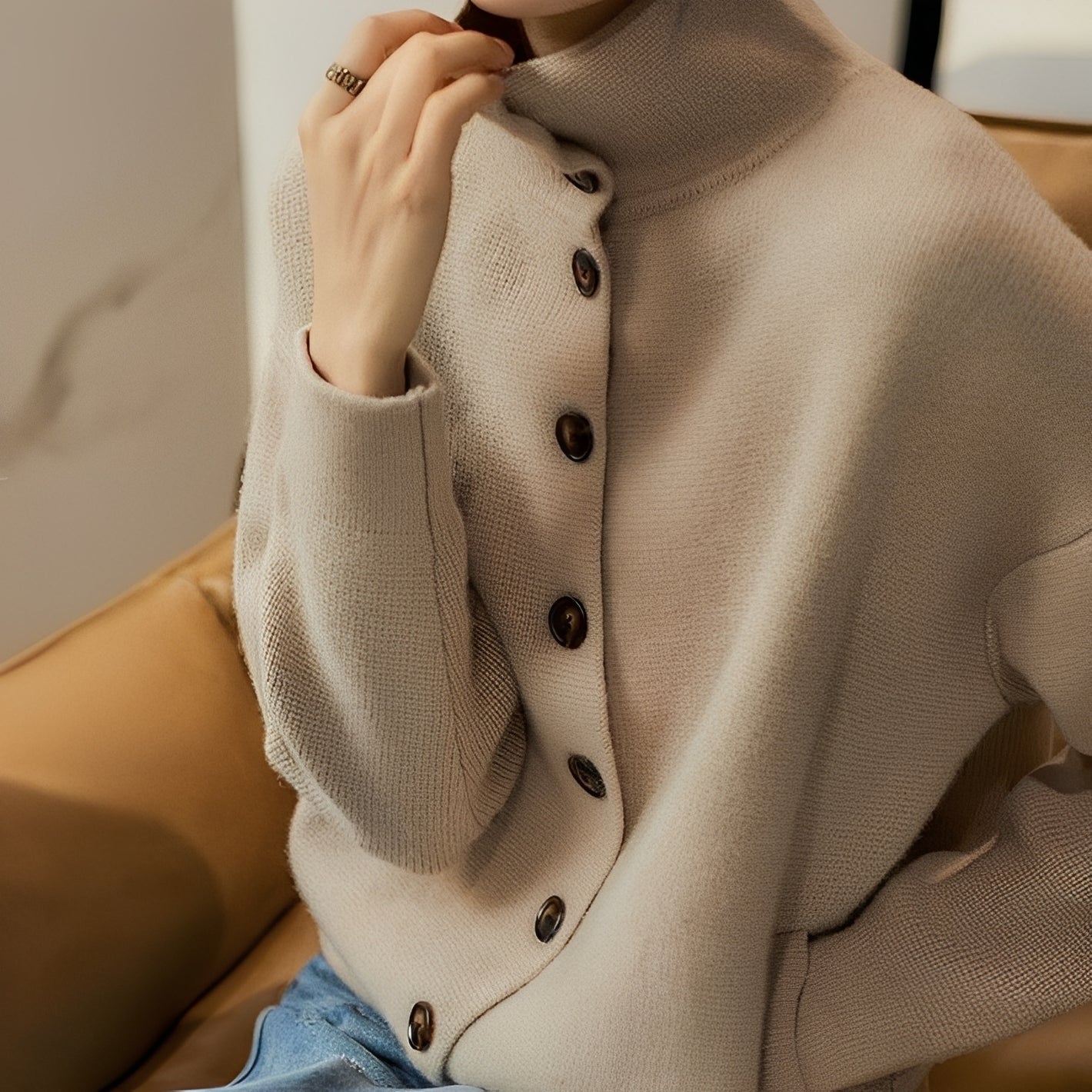 Amelia - Lockerer Rollkragenpullover für Damen