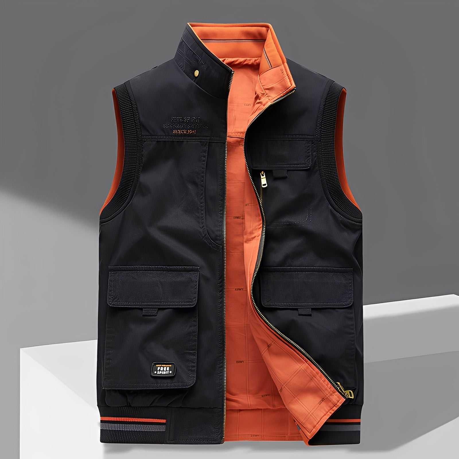 Géraud - Gilet de luxe à multiples poches pour homme