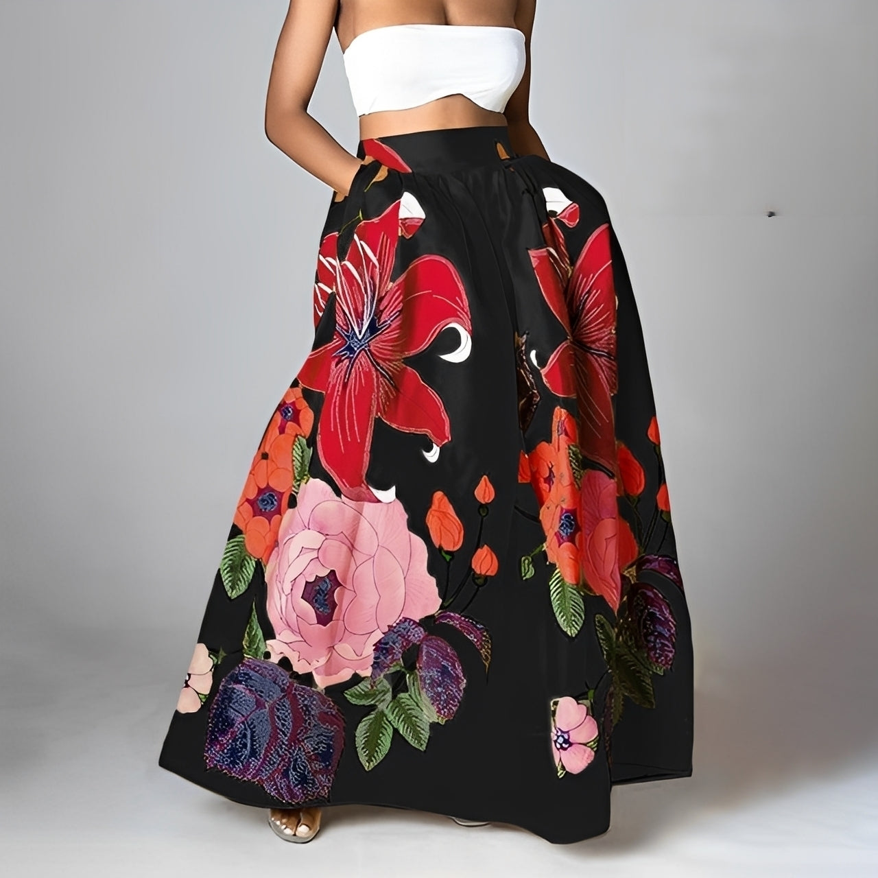 Jessica - Jupe chic bohème à taille haute pour femmes