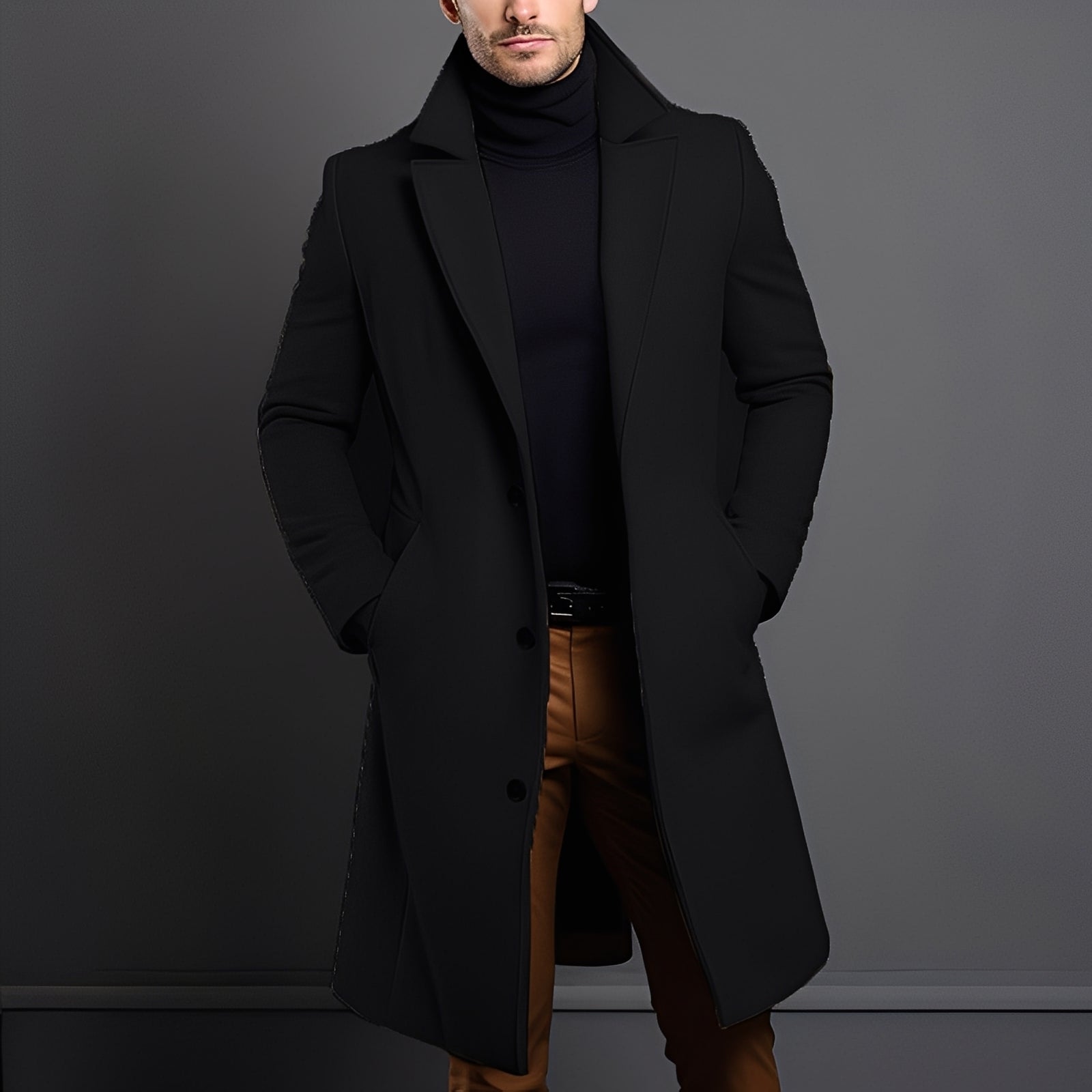 Clifton - Manteau moderne en laine pour homme