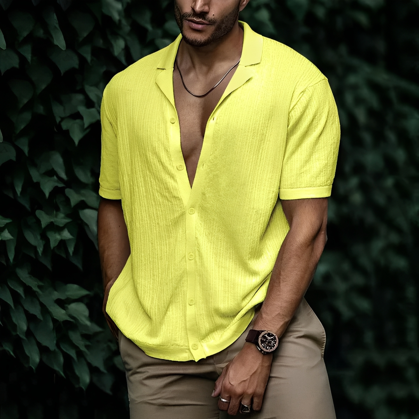 Amiran - Chemise d'été pour homme au style moderne