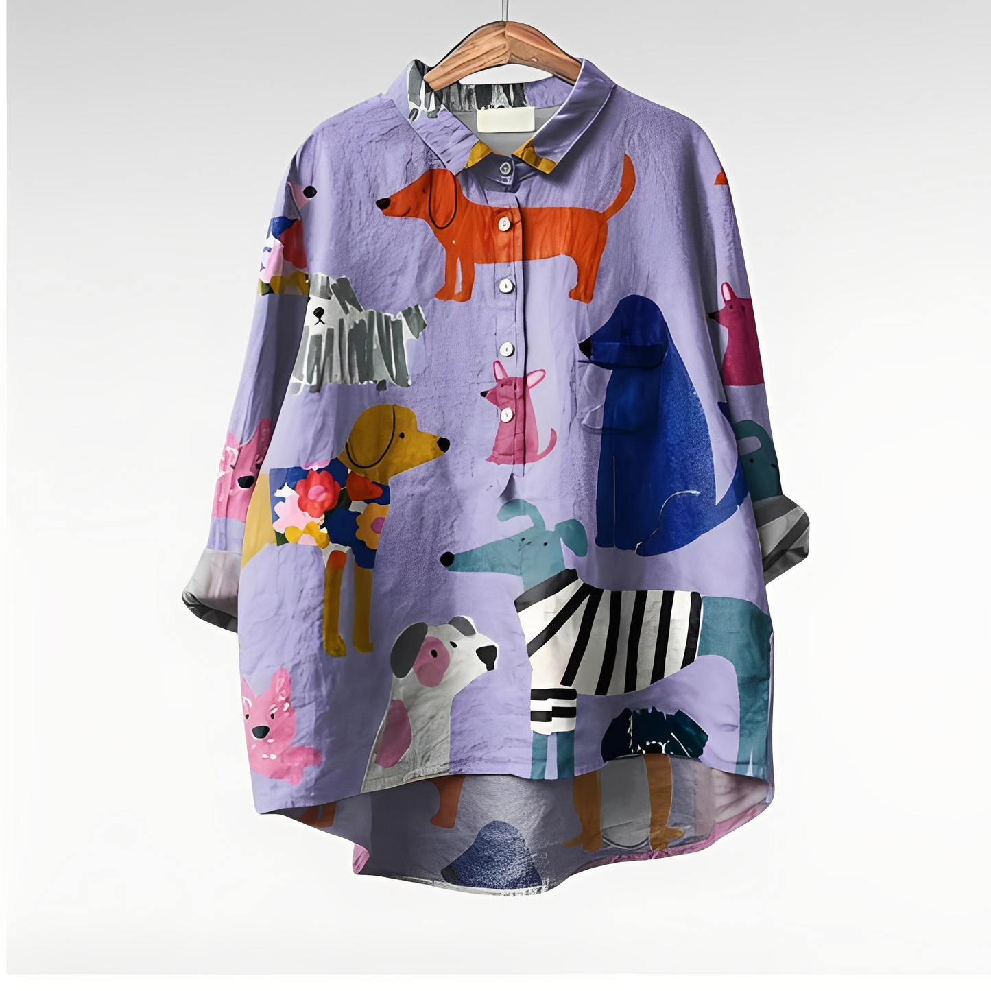 Eyden - Künstlerische Damenbluse mit langen Ärmeln