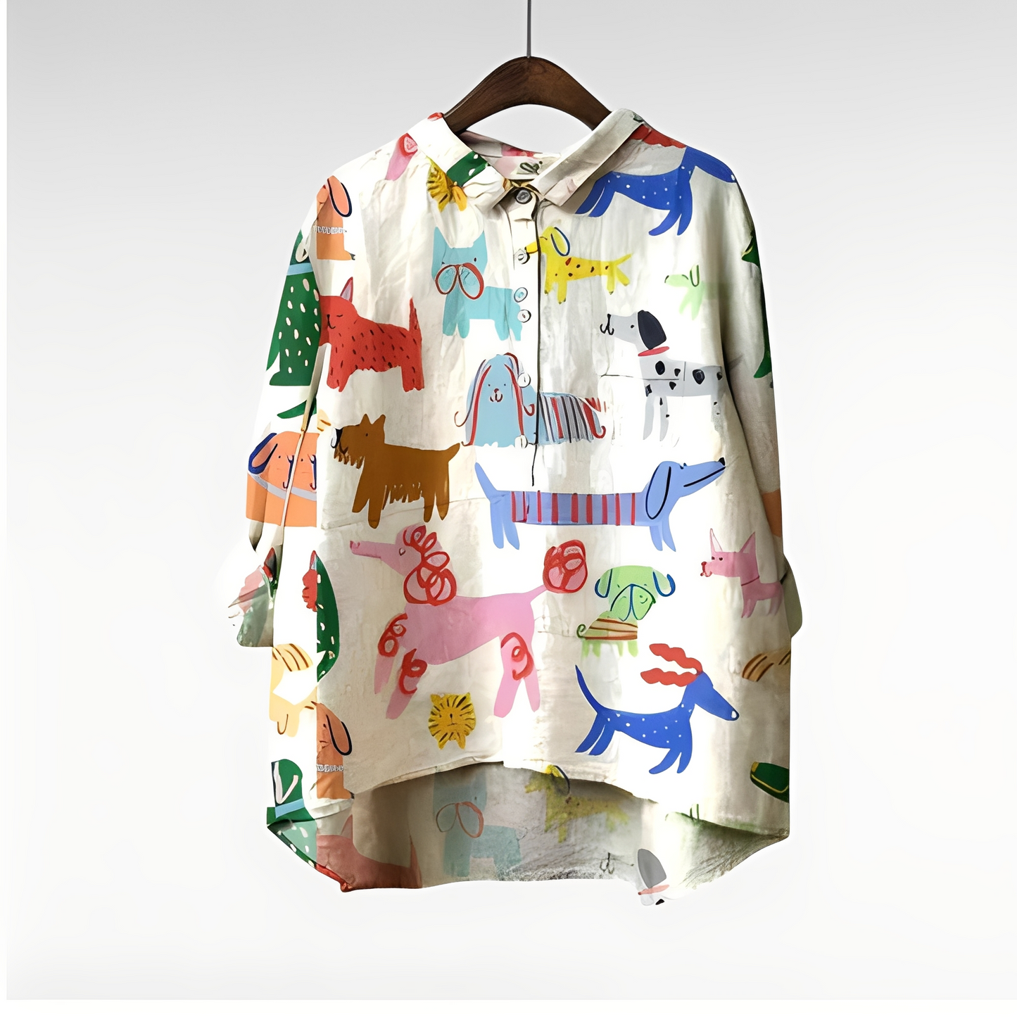 Eyden - Künstlerische Damenbluse mit langen Ärmeln