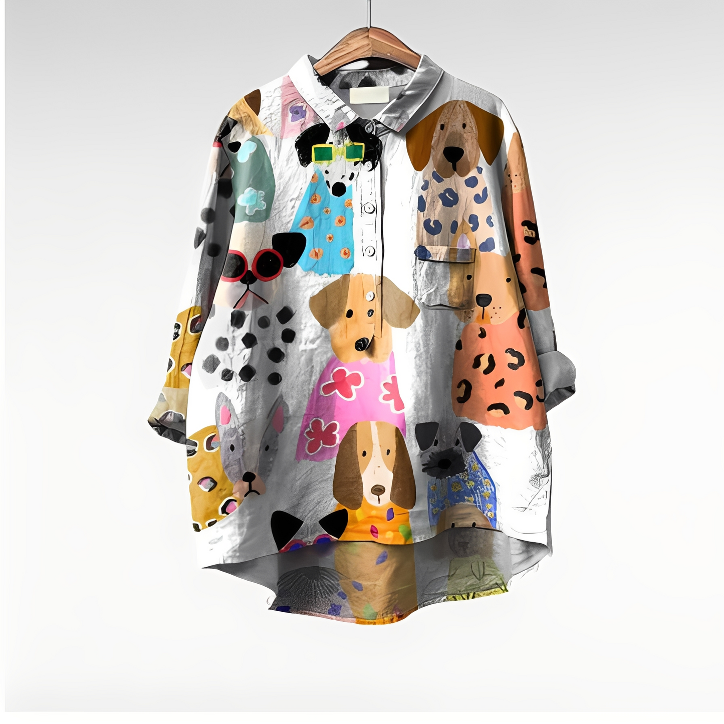 Eyden - Künstlerische Damenbluse mit langen Ärmeln