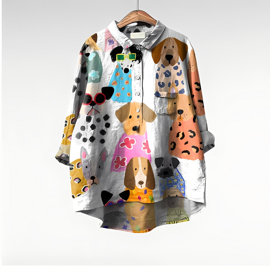 Eyden - Chemise artistique à manches longues pour femmes