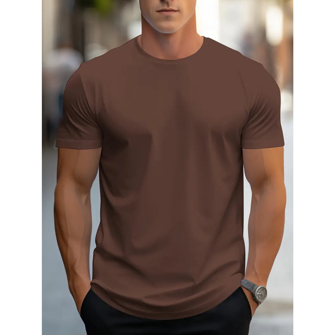 Brian - T-shirt Homme Classique à Manches Courtes