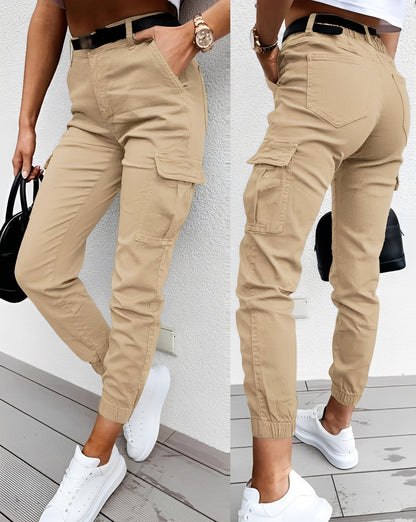 Carrie - Pantalon cargo élégant à taille haute pour femmes
