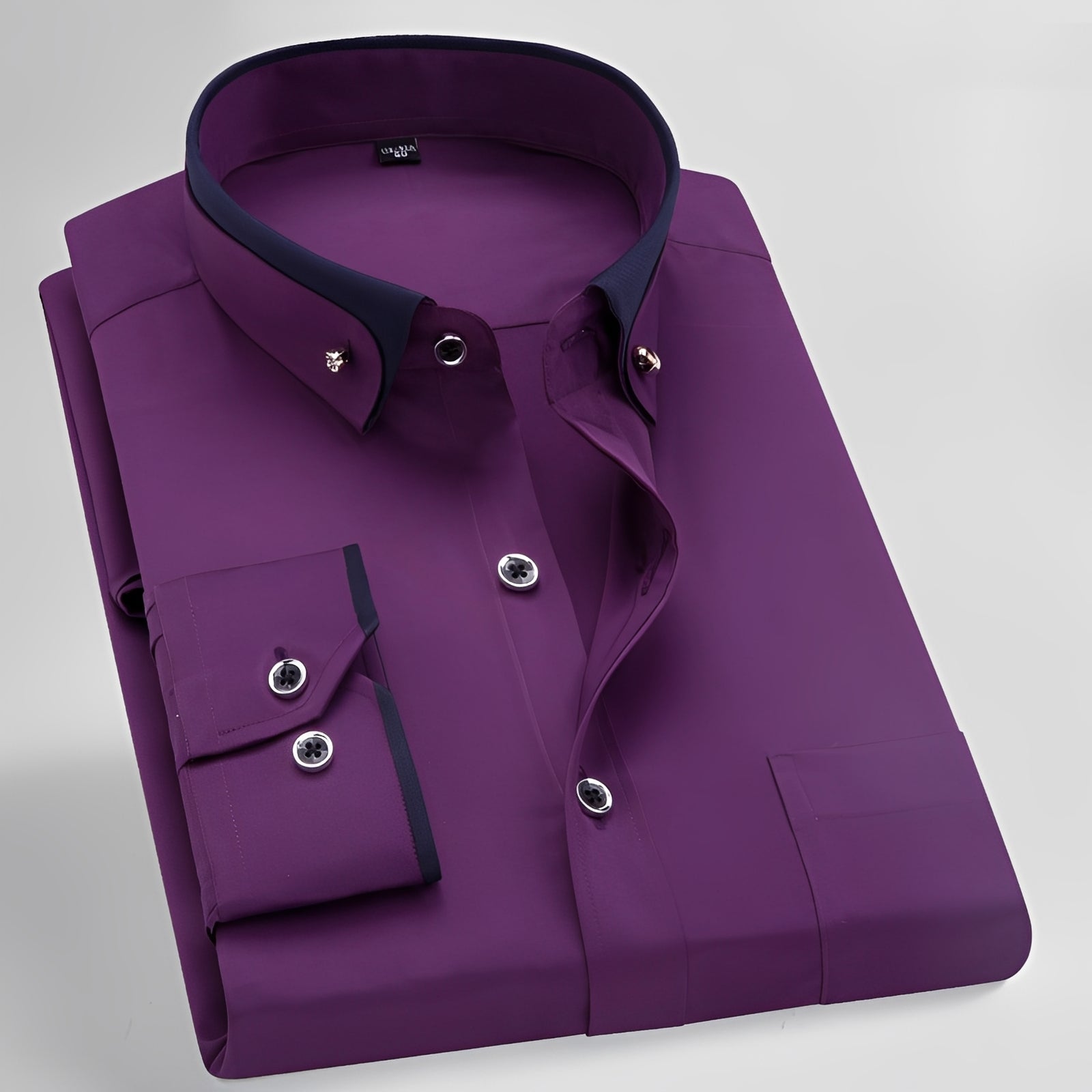 Glindel - Chemise classique à manches longues pour homme