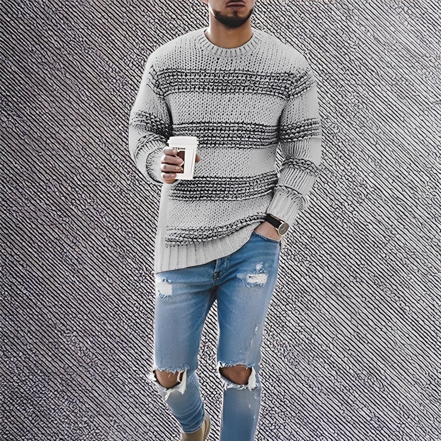 Kenzo - Weicher gestreifter Pullover für Herren