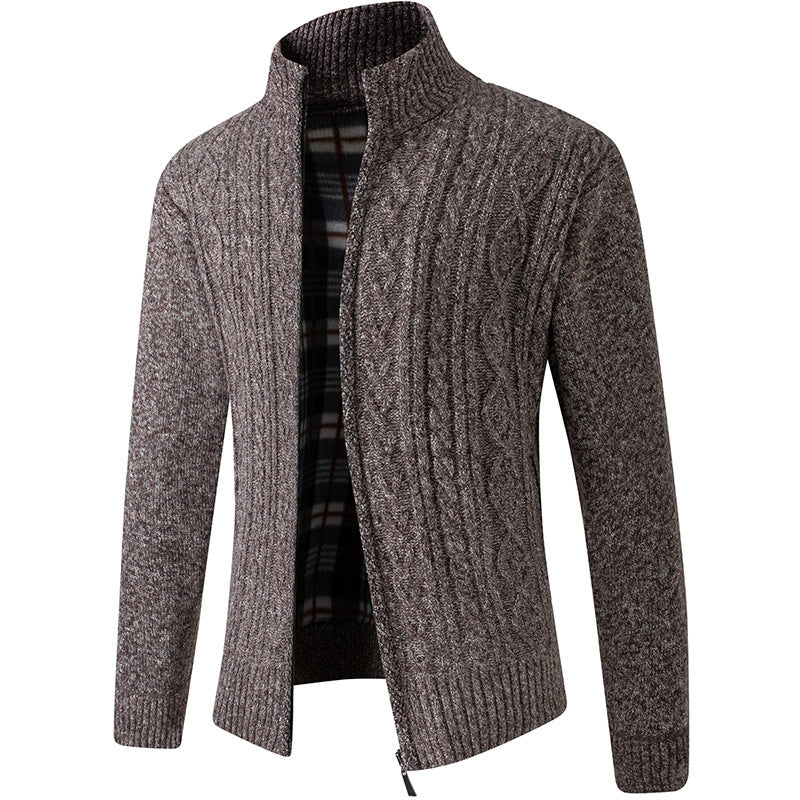 Jeffery - Cardigan moderne en velours pour homme