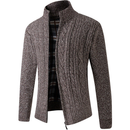 Jeffery - Cardigan moderne en velours pour homme