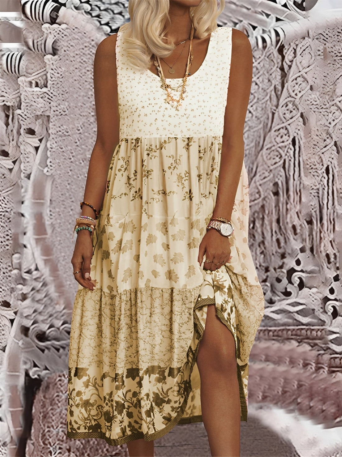 Nancy - Robe Midi Chic Style Bohème
