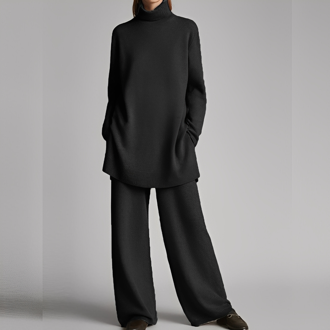 Mireille - Pull et pantalon d'hiver décontractés pour femmes ensemble