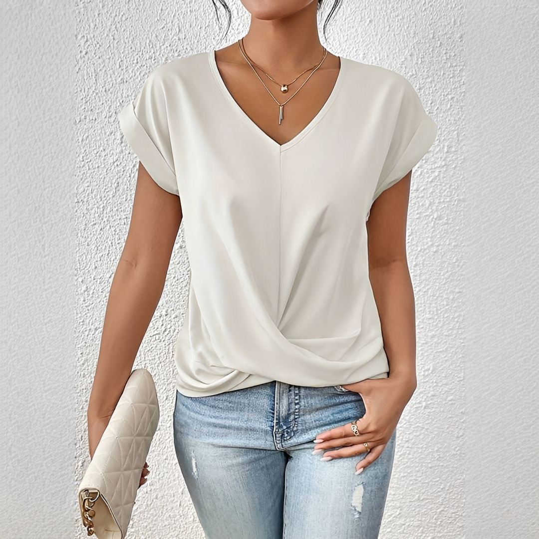 Paola - Elegant short-sleeved shirt for women