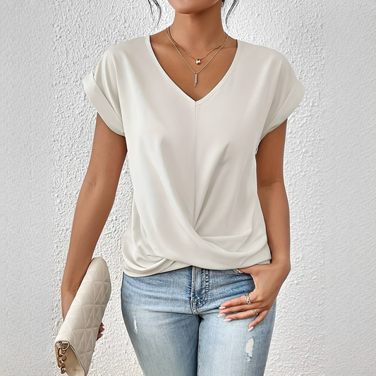 Paola - Elegant short-sleeved shirt for women